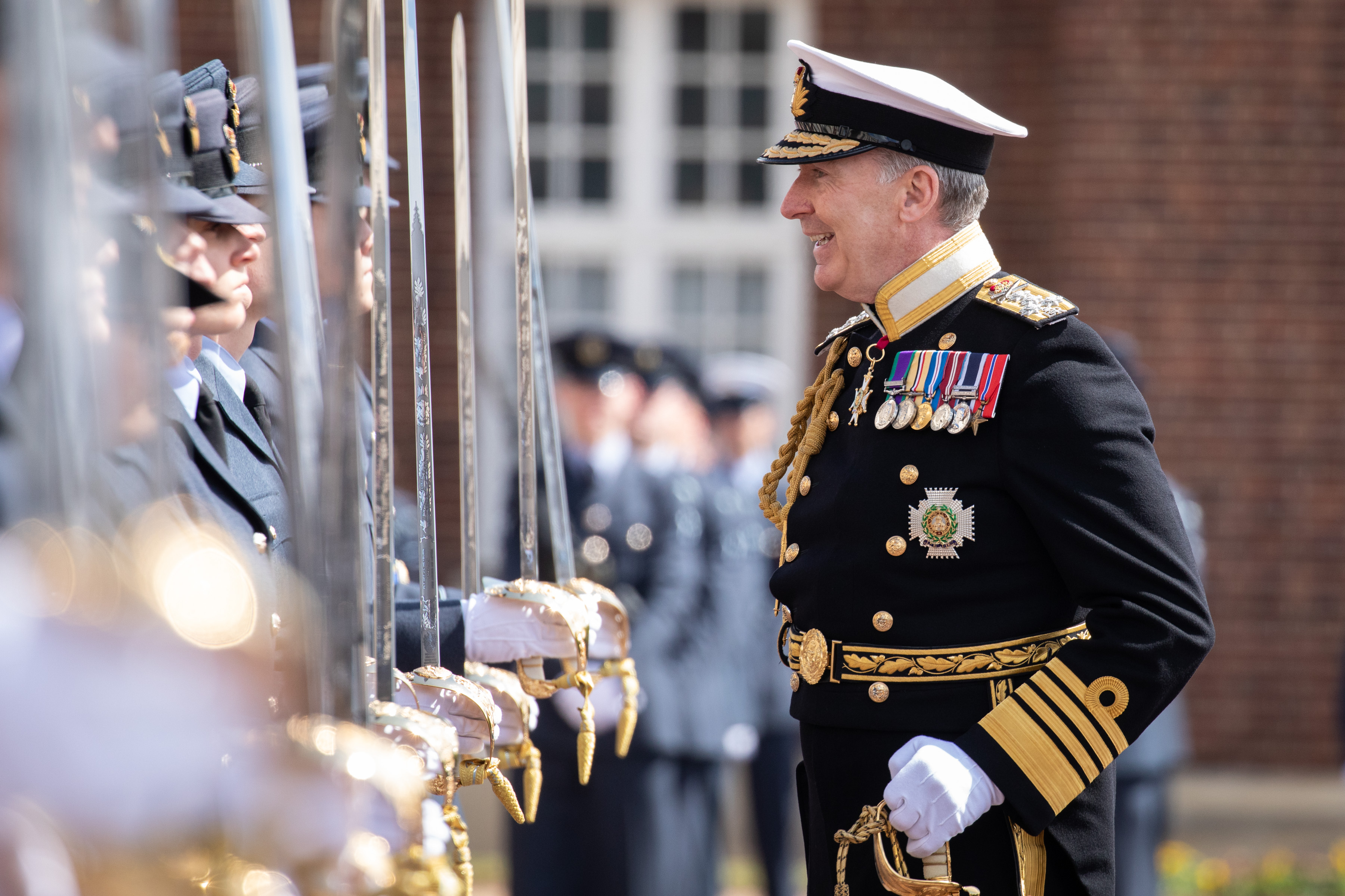 Personnel in parade.